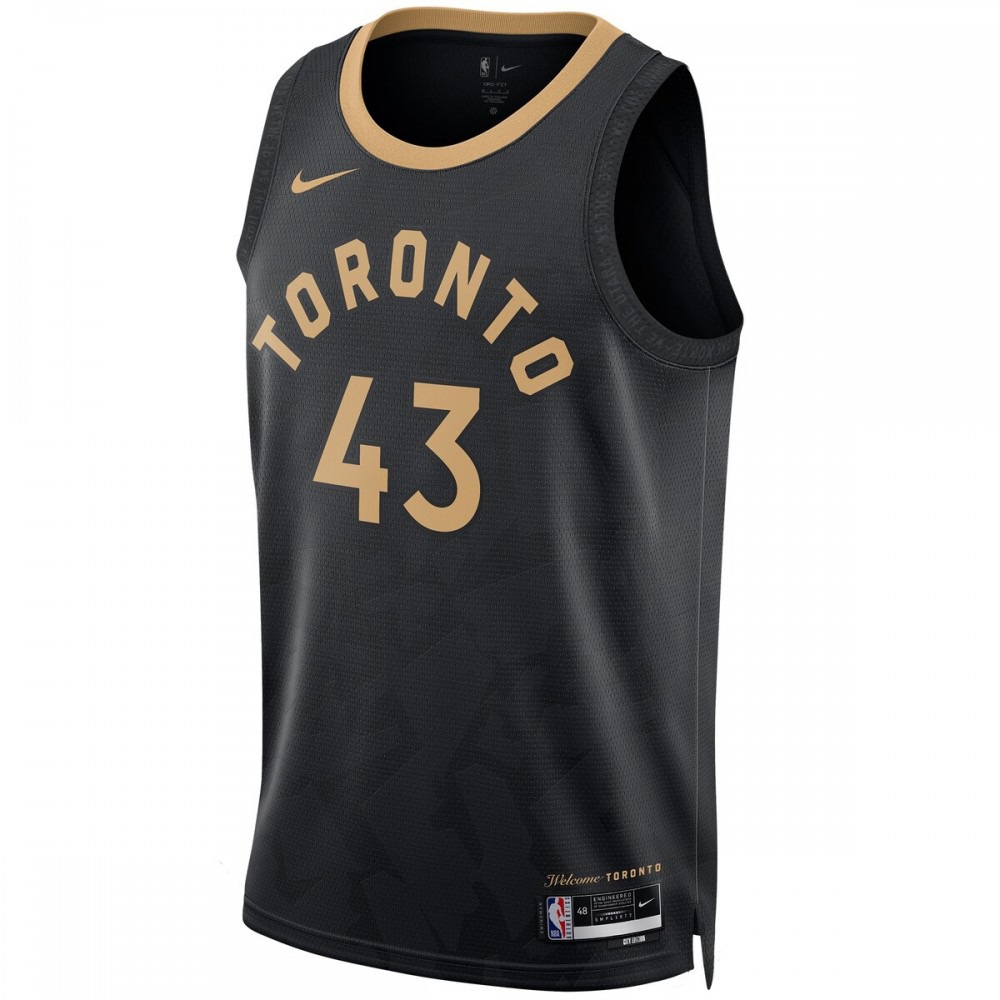 Pascal Siakam Toronto Raptors Unisex 2022/23 Swingman Jersey - City Edition - Black-Pro Kit Vault | Brand New 26/27 Sports Jerseys
